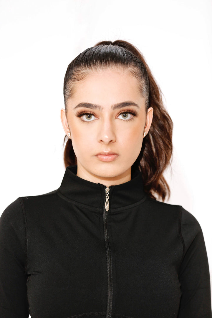 Ami Black Zip - Up Jacket - MoldMe By Molly