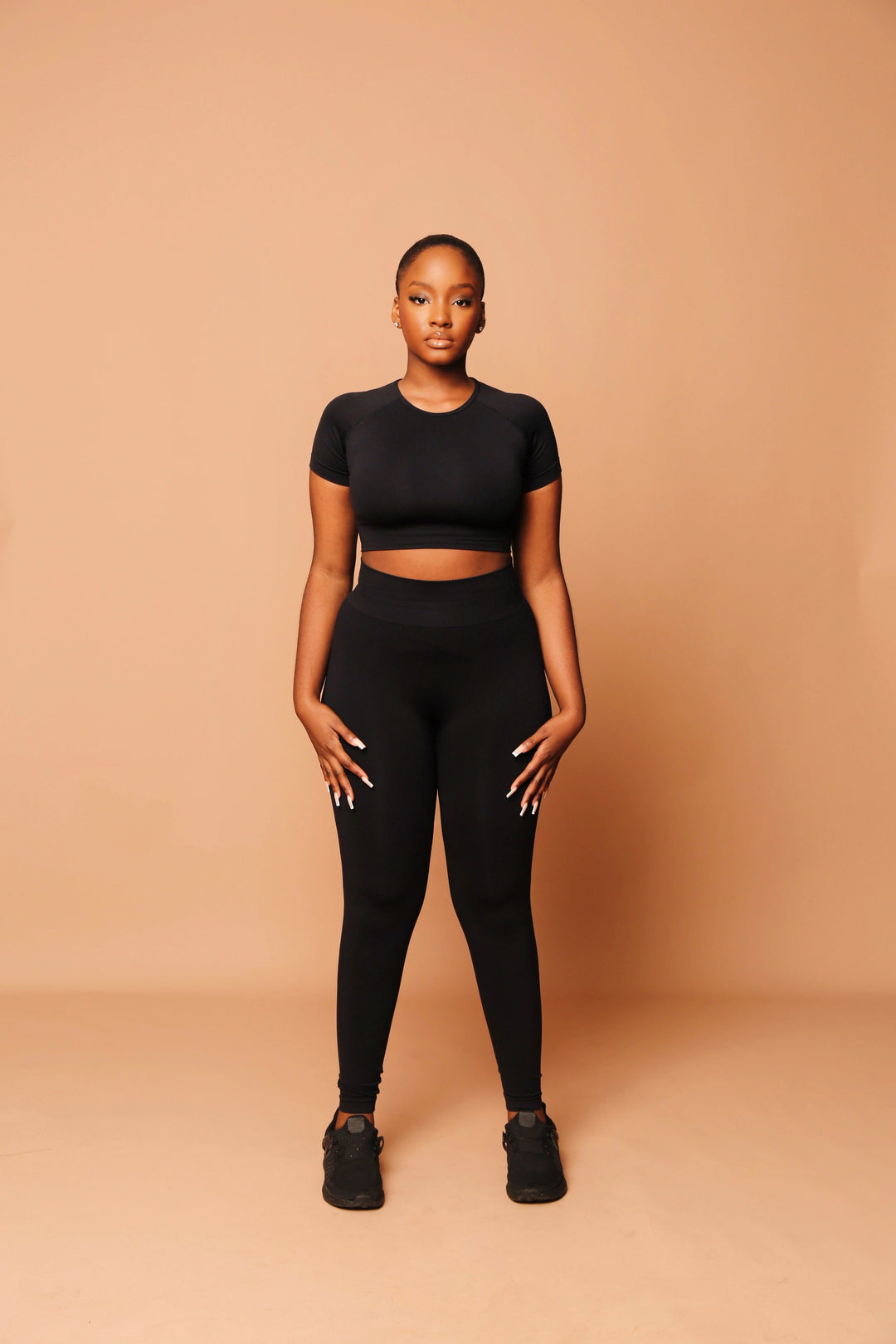 high waist black leggings - Length Leggings - MoldMe By Molly